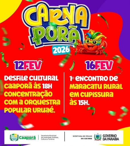 Carnaporã 2026 celebra cultura com desfile e maracatu; veja programação 