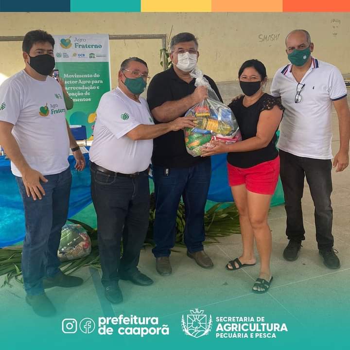 Através do "Programa Agro Fraterno", Prefeitura de Caaporã distribui cestas básicas para várias famílias