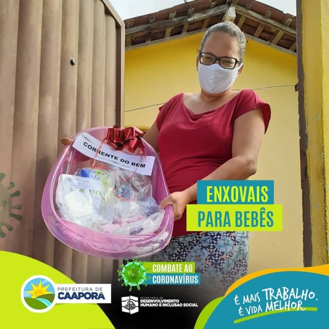 A SEDHIS, em parceria com a Empresa Agro Industrial Tabu, realiza distribuição de Kits de "Enxoval de Bebê", para várias mamães grávidas caaporenses