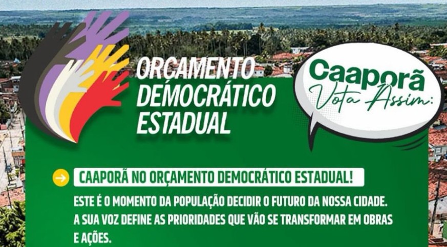 Caaporã define prioridades para o Orçamento Democrático Estadual; saiba como votar