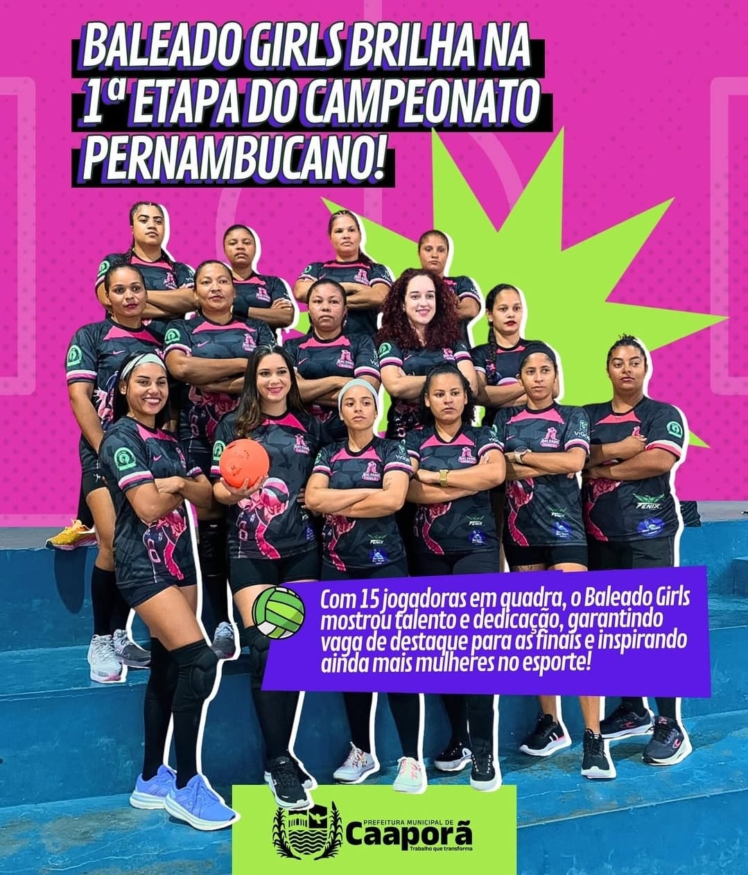 Baleado Girls de Caaporã se destacam na 1ª etapa do Campeonato Pernambucano de Dodgeball