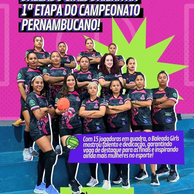 Baleado Girls de Caaporã se destacam na 1ª etapa do Campeonato Pernambucano de Dodgeball