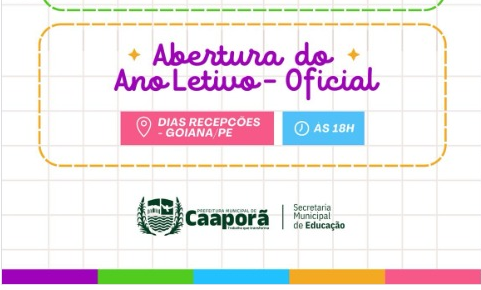 Caaporã realiza abertura do ano letivo 2026 com homenagens a profissionais da educação 