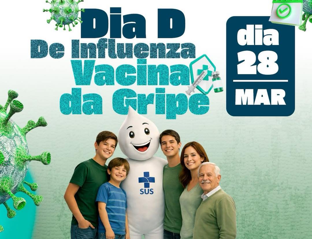 Dia D de vacinação contra influenza acontece neste sábado 