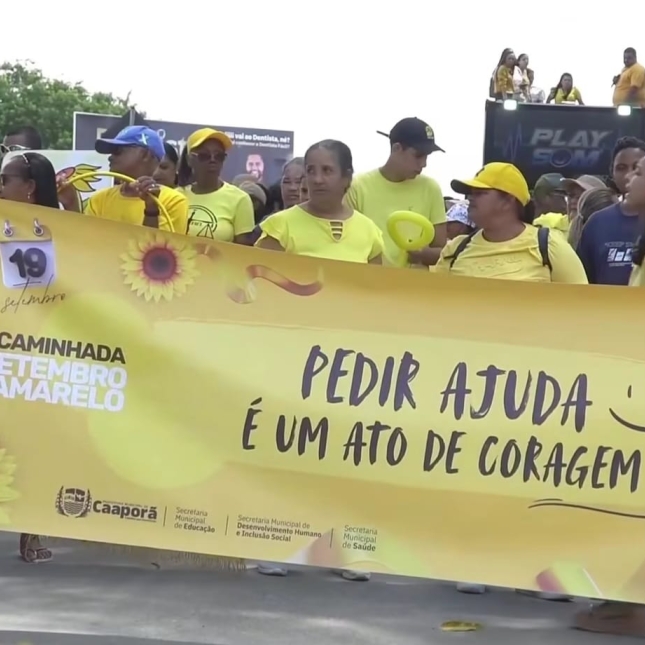 Caaporã realiza Caminhada do Setembro Amarelo em defesa da vida e da saúde mental